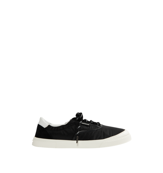 Image 1 of 5 - BLACK - MONCLER Vera Leisure Sneakers featuring nylon upper, leather lining, lace-up closure and rubber sole. Made in Italy.