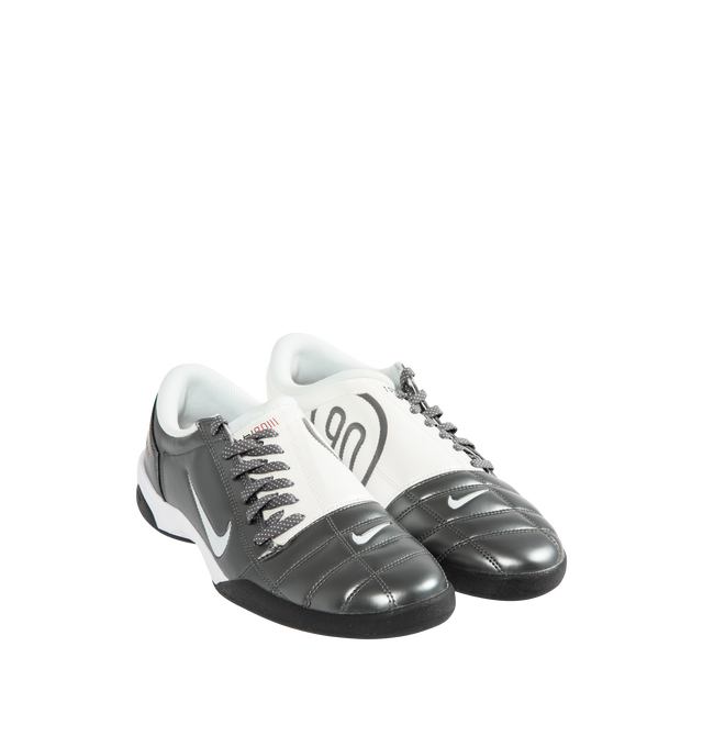 Image 2 of 5 - GREY - NIKE Total 90 Sneaker featuring authentic soccer style, original quilted upper, asymmetrical lacing, flat rubber sole, synthetic leather upper with Total 90 logos on each side and padded collar.