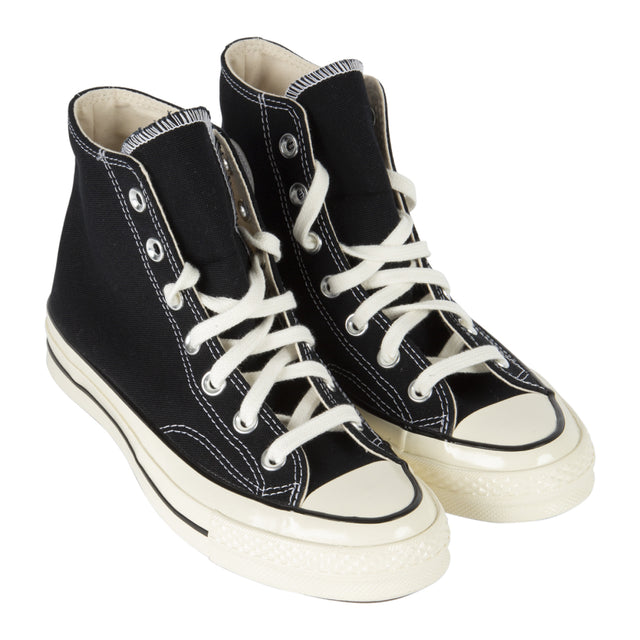 Image 2 of 2 - BLACK - CONVERSE Chuck 70 Vintage Canvas featuring durable canvas upper, OrthoLite cushioning, egret midsole, ornate stitching, rubber sidewall, iconic Chuck Taylor ankle patch and vintage All Star license plate.