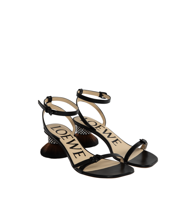 PETAL BRUSH HEEL SANDAL