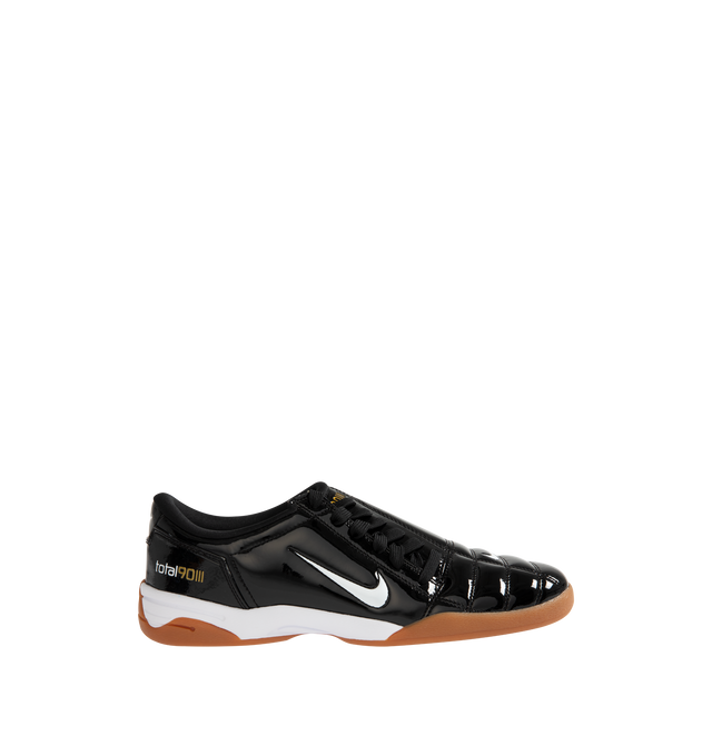 Image 1 of 5 - BLACK - NIKE Total 90 Sneaker featuring authentic soccer style, original quilted upper, asymmetrical lacing, synthetic leather upper with Total 90 logos on each side, rubber outsole and padded collar.