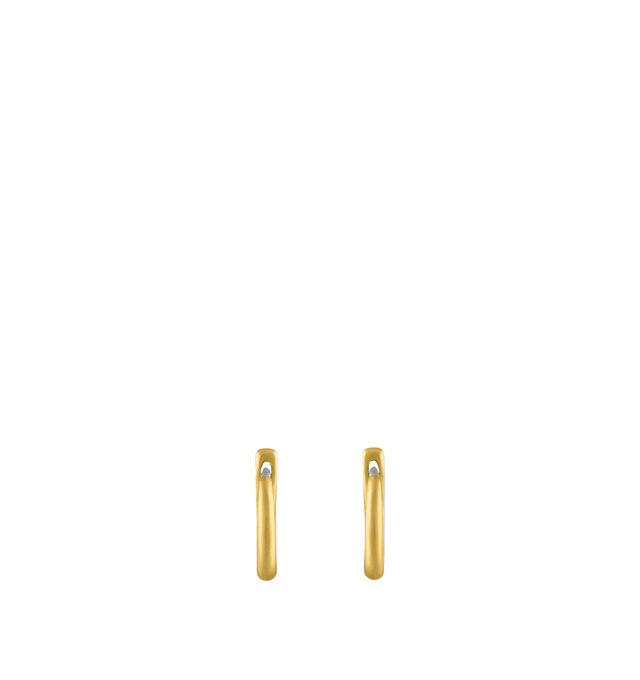 Image 1 of 3 - GOLD - Prounis Hook Earrings are handcrafted from 22K yellow gold with 18K white gold posts. Inspired by an ancient hook closure, they feature a tapered sculptural silhouette with a hidden hinge for everyday wear. Dimensions: 20 mm. Handmade in New York. For personal consultation and detailed information about jewelry, please contact our dedicated stylist team at personalshopping@hirshleifers.com.This item may be restricted for online purchase to international clients. For assistance purchasi