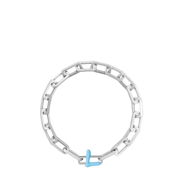 Image 7 of 8 - BLUE - Poubel by The Gstaad Guy "L" charm from the Alphabet Collection. All charms are made of .925 sterling silver, and are hand-painted using non-toxic lead-free enamel.Links sold separately. Hirshleifers offers a range of initial pieces from this collection in-store. For personal consultation and detailed information about jewelry, please contact our dedicated stylist team at personalshopping@hirshleifers.com