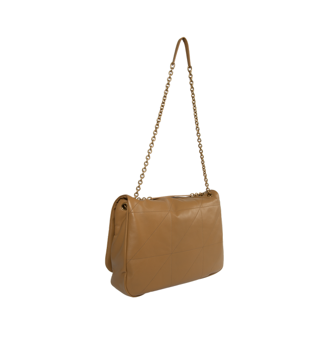 Image 3 of 4 - BROWN - SAINT LAURENT Jamie 4.3 bag featuring quilting top stitch, cotton lining, one interior slot pocket and one interior zipped pocket. 16.9 X 11.4 X 3.5 inches. Chain length: 21.3 inches. 100% leather. Made in Italy.  