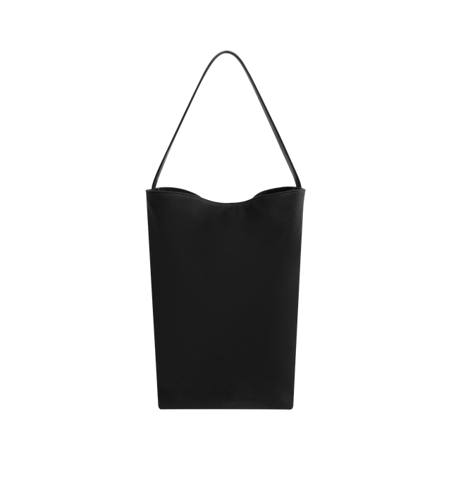 Image 1 of 3 - BLACK - THE ROW Large N/S Park Tote Bag featuring classic tote bag in cotton canvas with interior toggle closure and flat handle. 9 x 8.5 x 15 in. Handle: 11 in. drop. 100% cotton. Made in Italy.
