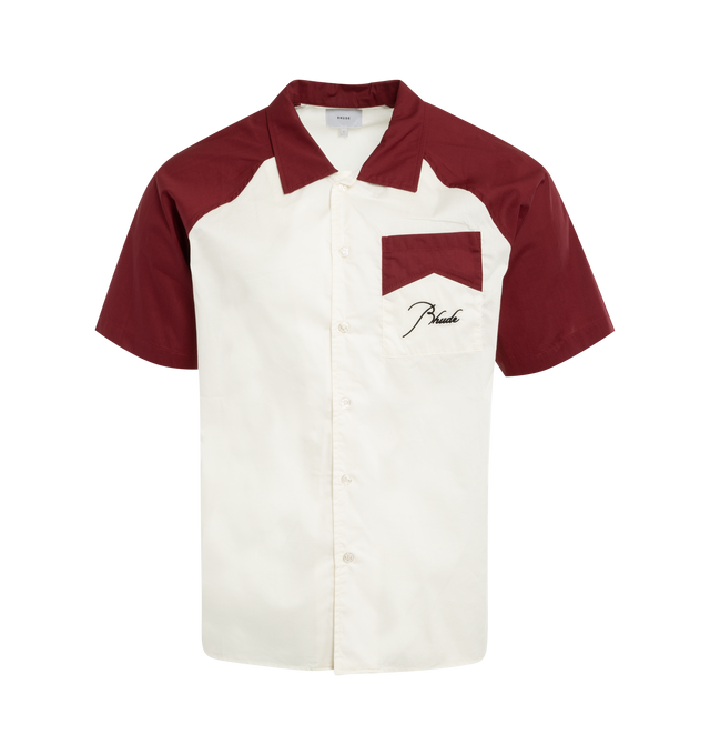 RAGLAN POPLIN BUTTON UP