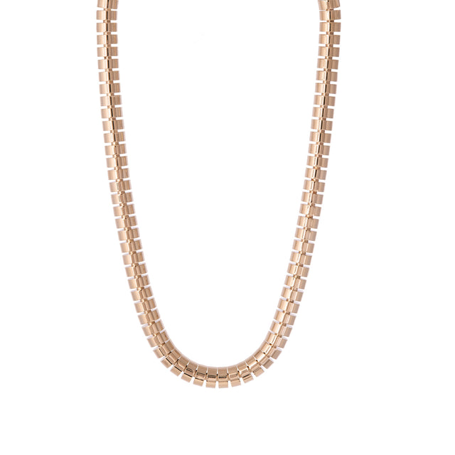 Image 1 of 2 - GOLD - SIDNEY GARBER Ophelia: 18K Yellow Gold Ophelia Necklace, 17IN. A notched, linked Gold necklace that curves against the body. Length: 17 inches 18k Yellow Gold.  
