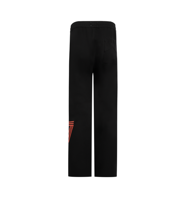 Image 2 of 5 - MULTI - RHUDE Lago Hamptons Track Pant featuring pull-on styling with elastic waistband, 3-pocket styling, front logo detail and midweight jersey fleece fabric. 67% rayon, 28% nylon, 5% spandex. Made in USA.