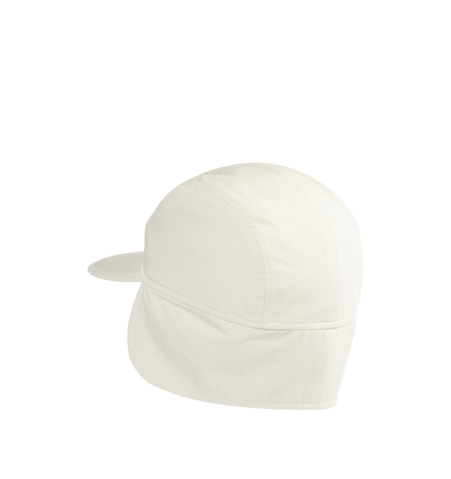 Image 2 of 2 - WHITE - Moncler x Gilga Farm Designed by Donald Glover Reversible Baseball Cap featuring cotton and nylon blend canvas, carded wool lining, ear flaps, embroidered logo motif and logo patch. 66% cotton, 34% polyamide/nylon. 100% virgin wool. Made in Italy.
