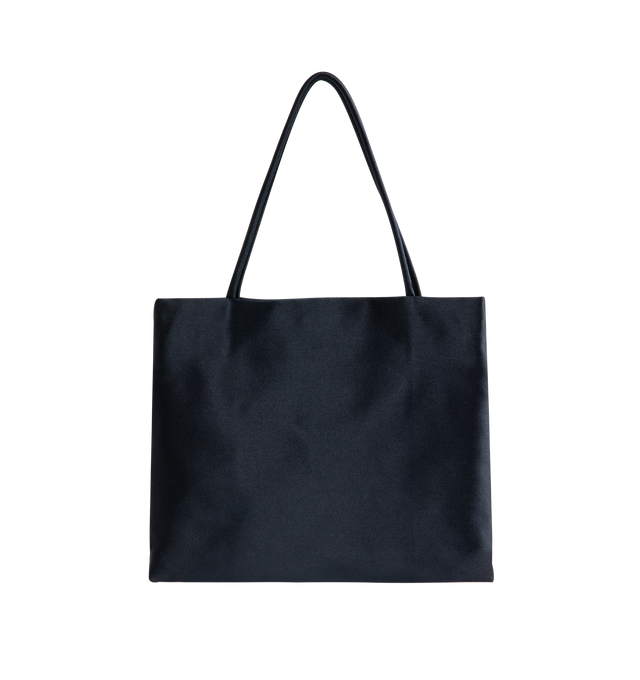 Image 1 of 3 - NAVY - The Row Cecily Top Handle Bag is crafted from glossy nappa lambskin leather. Features slim tubular top handles, an accordion base, and a lambskin leather-lined interior. Main Material: 100% Lambskin Leather; Lining: 100% Lambskin Leather. Dimensions: 8.86" W x 7.16" H x 0.78" D. Made in Italy.