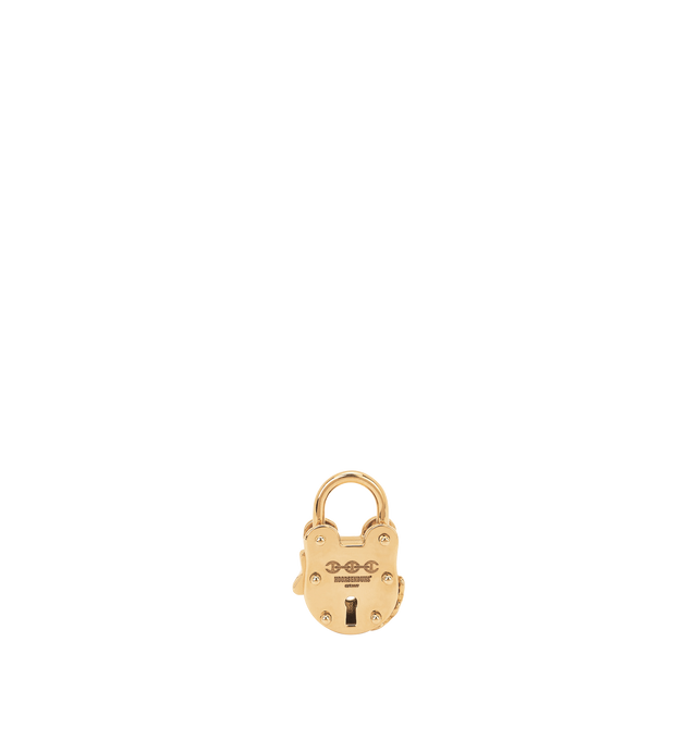 Image 1 of 3 - GOLD - HOORSENBUHS 25MM Padlock Charm featuring classic lock pendant measuring 25MM that opens and closes to wear with an Open-Link chain or on chain. Hirshleifers offers a range of initial pieces from this collection in-store. For personal consultation and detailed information about jewelry, please contact our dedicated stylist team at personalshopping@hirshleifers.com. This item may be restricted for online purchase to international clients. For assistance purchasing this item please contac