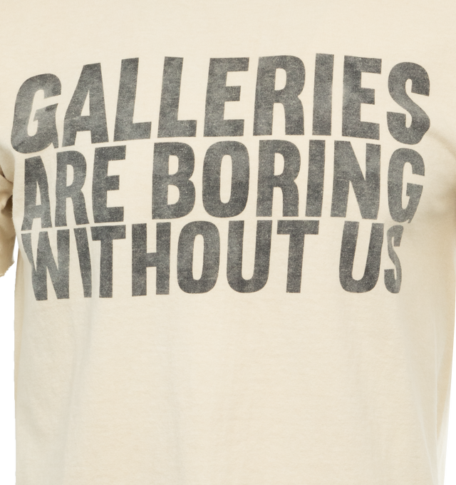Image 3 of 4 - WHITE - GALLERY DEPT. Boring Tee featuring boxy fit, crew neckline, short sleeves, straight hem and screen-printed branding. 100% cotton. 