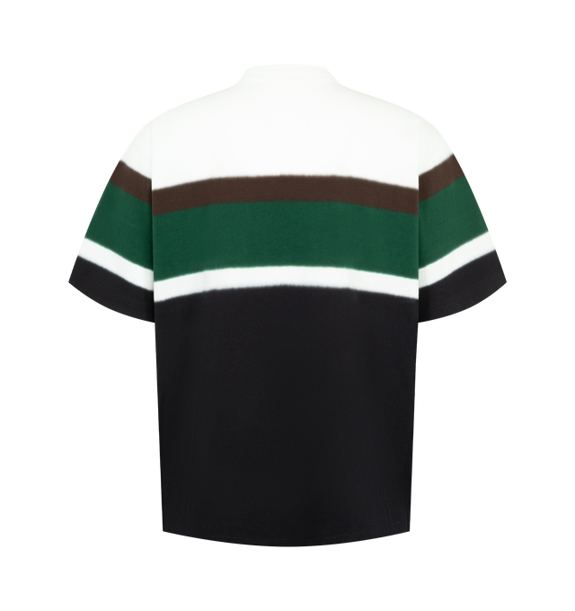 Image 2 of 2 - MULTI - Sacai Men's Chusen-Dyed T-shirt is crafted from soft cotton-jersey, distinguished by contrasting stripes. Material: 100% Cotton.