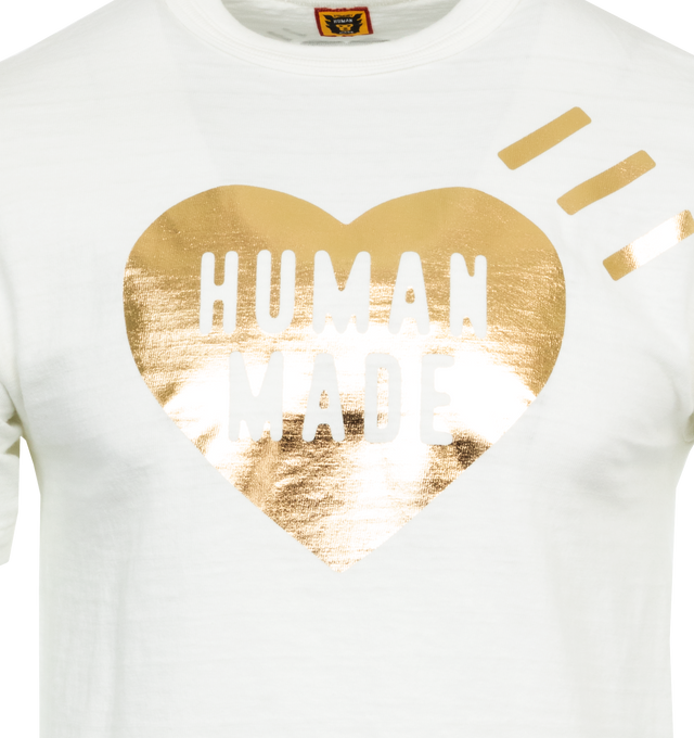 Image 2 of 2 - WHITE - HUMAN MADE Graphic T-Shirt #18 featuring short sleeves, crew neck, straight hem and graphic print on front. 100% cotton.  