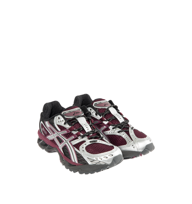 Image 2 of 5 - RED - ASICS Gel-Nimbus 10.1 Sneaker featuring asymmetric mesh upper, TRUSSTIC system, EVA foam midsole and GEL technology.