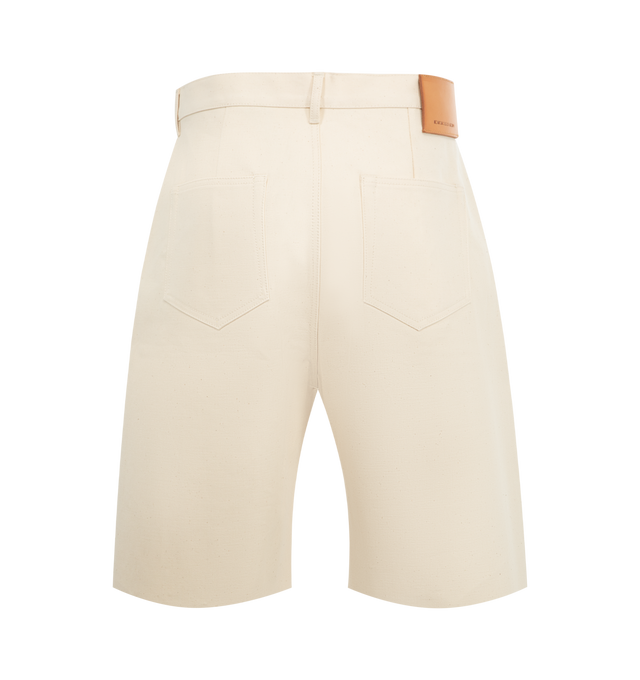 Image 2 of 3 - WHITE - DRKSHDW Geth Cutoff Shorts featuring belt loops, five-pocket styling and logo-engraved silver-tone hardware. 100% cotton. Made in Italy.