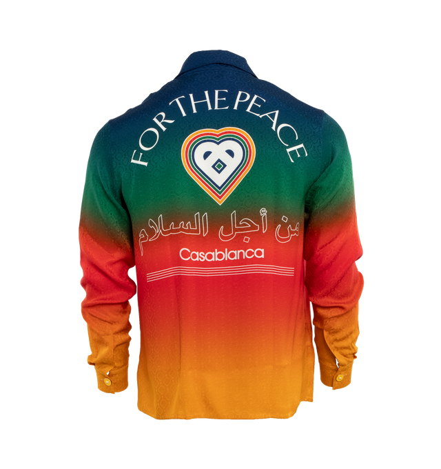 PEACE GRADIENT SILK SHIRT (MENS)