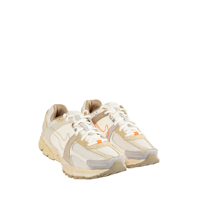 Image 2 of 5 - BROWN - NIKE Zoom Vomero 5 Sneaker featuring frayed canvas and premium suede, Air Zoom cushioning, real and synthetic leather on the upper, mesh panels, synthetic leather caging and rubber outsole.