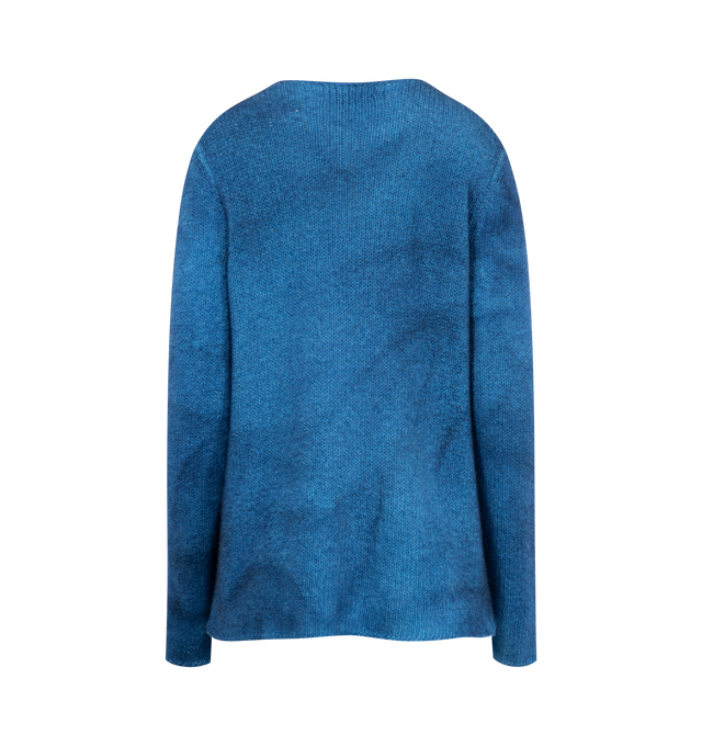 Image 2 of 2 - BLUE - GABRIELA HEARST Chivall Crew Neck Sweater featuring long sleeves, relaxed fit, crew neck and a novelty dying technique that gives it dimension.