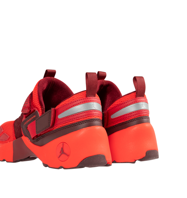 Image 3 of 5 - RED - JORDAN Trunner LX Sneaker featuring synthetic leather, canvas and airy knits to give durability, structure and breathable comfort, chunky foam midsole, rubber outsole and reflective details.