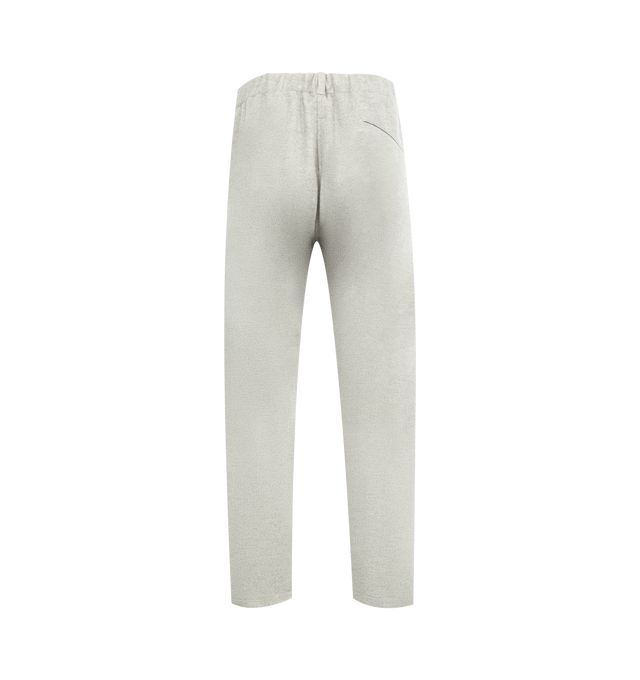 Image 2 of 3 - GREY - POST O'ALLS Post Coach Pants featuring an elastic waistband with a built-in belt, relaxed silhouette and an internal drawcord at the hem. 80% polyester, 10% rayon, 10% acrylic. Made in Japan.