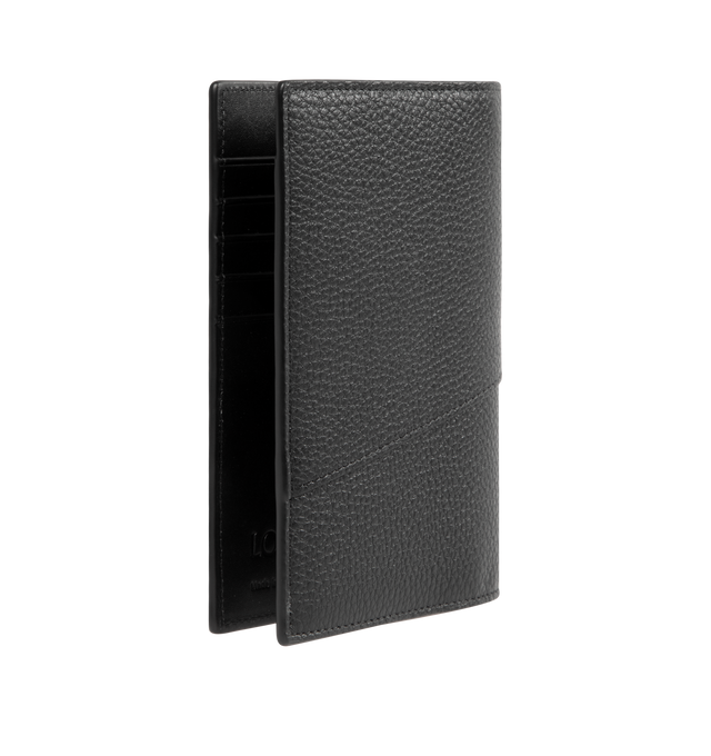 Image 2 of 3 - BLACK - LOEWE Puzzle Passport Cover in supple grained calfskin featuring passport cover inspired by the Puzzle bag's distinctive geometric pattern, five card slots, two pockets in flap, one additional pocket, calfskin lining and embossed Anagram. Supple grained calf. 14 cm x 9.3 cm x 1.2 cm. Made in Spain.