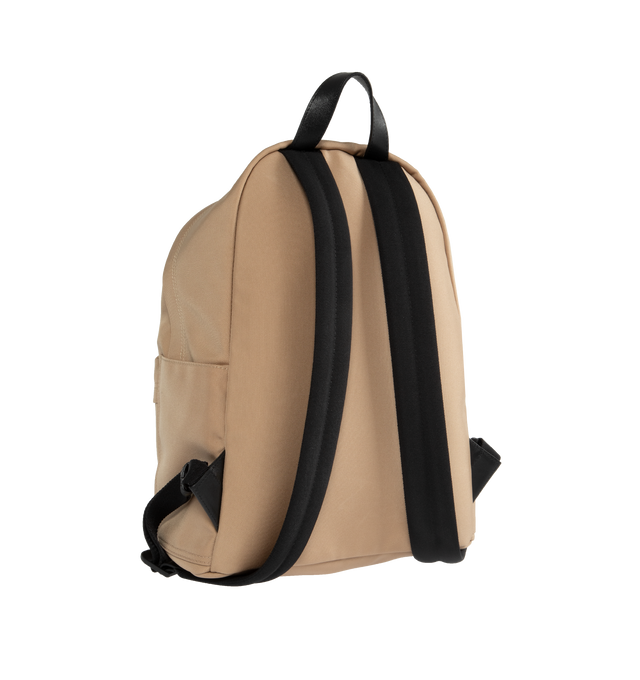 Image 2 of 3 - BROWN - MONCLER New Pierrick Backpack featuring logo-detail backpack, all-around zip fastening, front pouch pocket, wide shoulder straps, logo patch detail and single top handle. 58% polyamide/nylon, 42% polyester. 