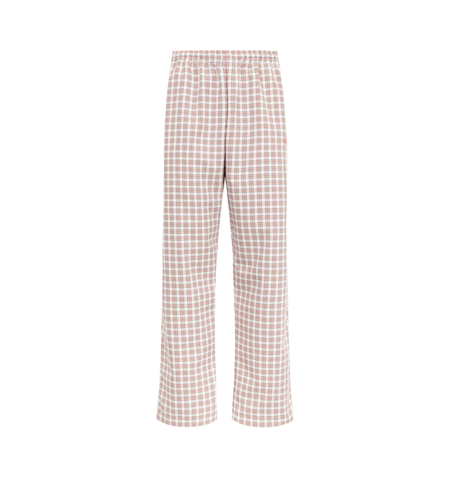 Image 1 of 3 - MULTI - WILLY CHAVARRIA Ruff Rider Track Pant featuring a loose fit, an elastic waistband with a hidden drawstring, embroidered script logo on the left and side slit pockets. 100% polyester.
