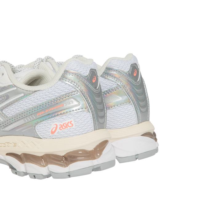 Image 3 of 5 - WHITE - ASICS GEL-KAYANO 12.1 Sneaker featuring breathable mesh underlays, GEL-NIMBUS 17 tooling system, FLUIDRIDE technology, rearfoot and forefoot GEL technology to improves impact absorption and dope dyed recycled sockliner mesh.