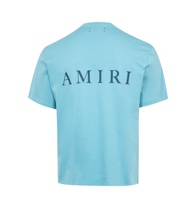 Image 2 of 2 - BLUE - AMIRI MA Logo Tee featuring short sleeves, crew neck, regular fit and logo on chest and back. 100% cotton.  