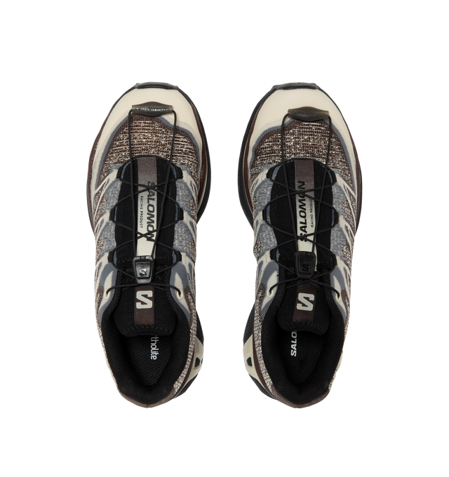 Image 5 of 5 - MULTI - Salomon Men's XT-6 Shadow Sneakers are crafted with a lightweight textile and synthetic upper and feature the brand's Agile Chassis System, Quicklace technology, and advanced cushioning for exceptional stability and comfort. Inspired by Salomon's iconic trail-running heritage, these designer sneakers combine technical performance with a sleek contemporary aesthetic, making them ideal for both urban wear and outdoor exploration. Main Material: Textile and Synthetic Upper. Midsole: Ener