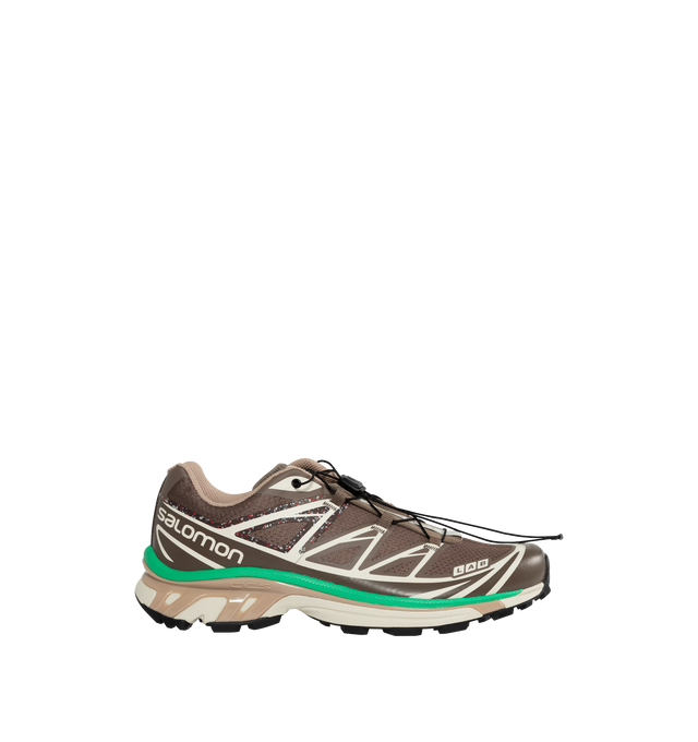 Image 1 of 5 - BROWN - SALOMON XT-6 MINDFUL 2 featuring Quicklace closure with Sensifit technology, padded tongue and collar, logo printed at sides, EndoFit jersey lining and molded OrthoLite footbed. 