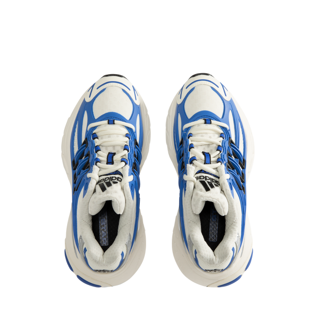 Image 5 of 5 - BLUE - Adidas Mens Adistar XLG 2.0 Shoes are crafted from textile. Features a regular fit, lace-up closure, textile sockliner, rubber outsole, RPU molded cage, reflective details, and ADIPRENE cushioning. Upper: Textile; Sockliner: Textile; Outsole: Rubber. Made in Vietnam.