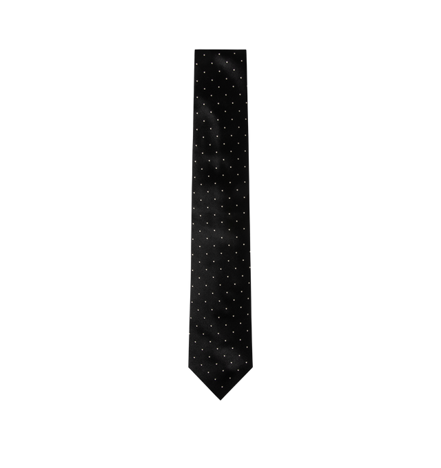 Image 2 of 2 - BLACK - TOM FORD Micro Polka Dot Tie featuring polka dot pattern throughout and 8 cm. 100% silk mulberry. Made in Italy.