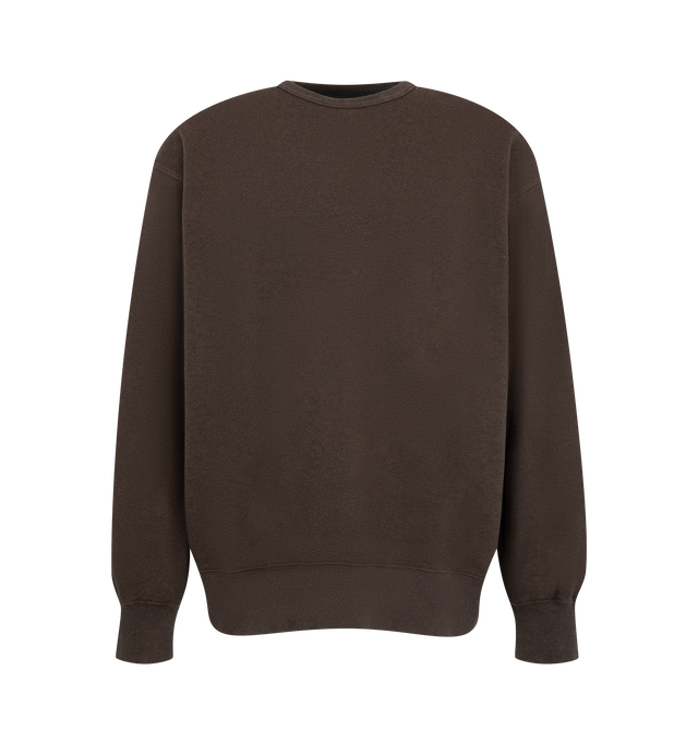 Image 1 of 2 - BROWN - Maison Margiela Men's 4-Stitch Sweatshirt is crafted from cotton and features the houses signature 4-stitch detail at the back, a subtle hallmark of the brands deconstructed design language. Main Material: 100% Cotton.