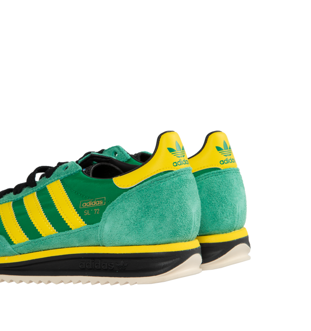 Image 4 of 5 - GREEN - ADIDAS SL 72 RS Sneakers featuring regular fit, lace closure, leather upper, synthetic lining, EVA midsole and rubber outsole. 