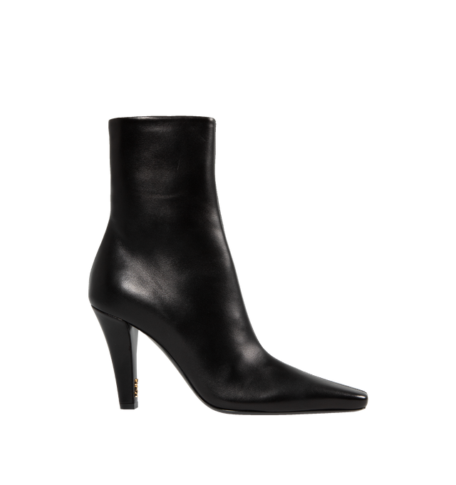 Image 1 of 4 - BLACK - Saint Laurent Josie Booties are a pull-on style and they have square pointed toes. Leather lining and footbed. Made in Italy.