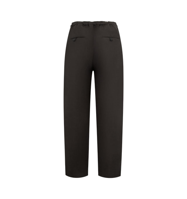 Image 2 of 3 - BROWN - STUDIO NICHOLSON Drawcord Trousers featuring drawstring at elasticized waistband, four-pocket styling and straight leg.