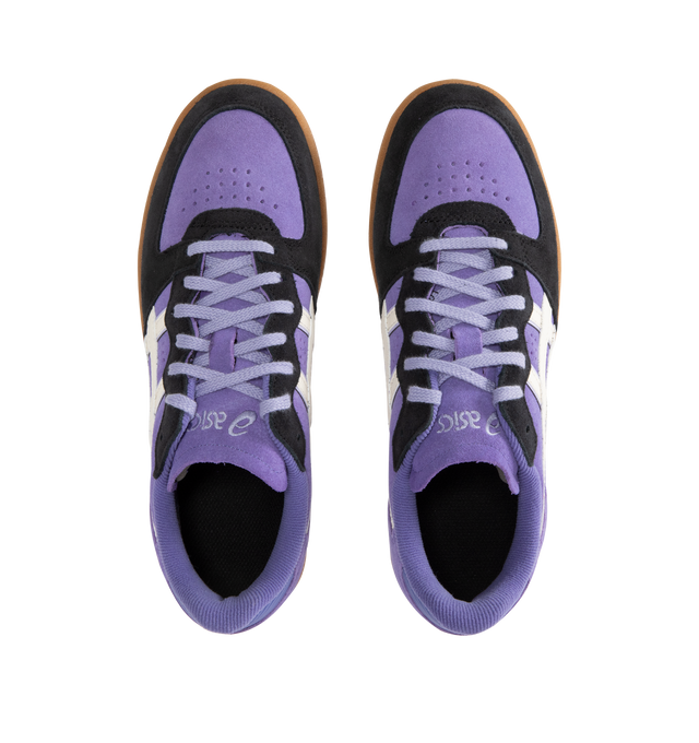 Image 5 of 5 - PURPLE - ASICS Skyhand OG Sneaker featuring minimalistic suede paneling, FLYTEFOAM PROPEL cushioning, EVA heel wedge and gum outsole.