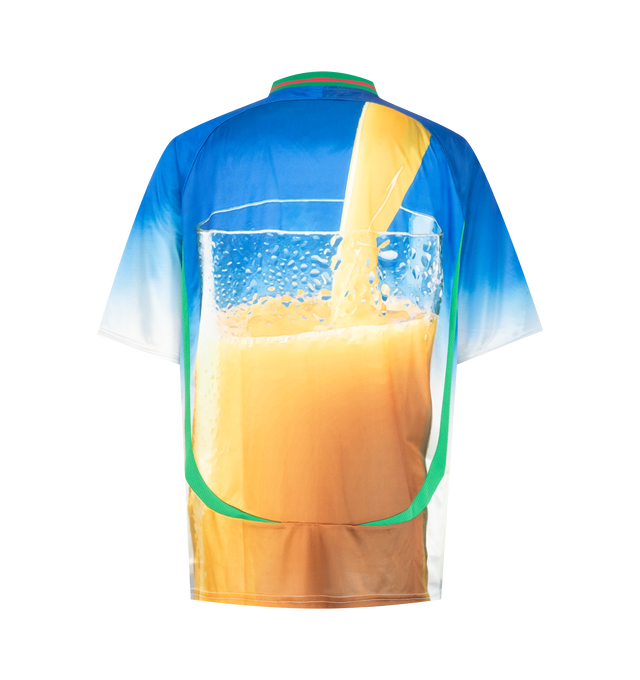 Image 2 of 2 - MULTI - Pleasures Mens OJ Jersey is crafted from polyester tricot. Features a soccer jersey silhouette and all-over digital printed artwork. Main Material: 100% Polyester Tricot. Made in China.
