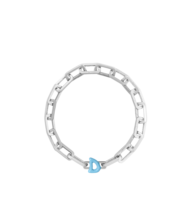 Image 7 of 8 - BLUE - Poubel by The Gstaad Guy "D" charm from the Alphabet Collection. All charms are made of .925 sterling silver, and are hand-painted using non-toxic lead-free enamel.Links sold separately. Hirshleifers offers a range of initial pieces from this collection in-store. For personal consultation and detailed information about jewelry, please contact our dedicated stylist team at personalshopping@hirshleifers.com