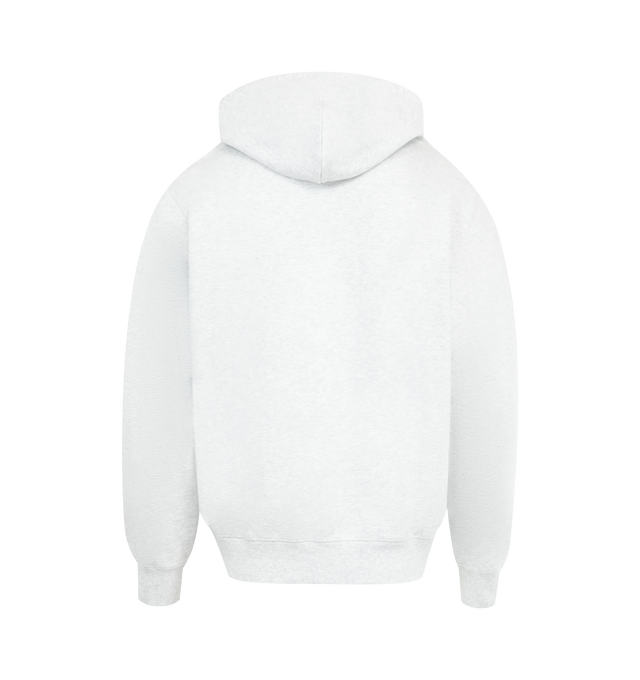 Image 2 of 2 - GREY - CARHARTT Hooded Electric Boogie Sweatshirt featuring pull-on styling, attached hood with drawstring closure, front kangaroo pocket, front printed logo, ribbed trim and loose fit. 100% cotton.