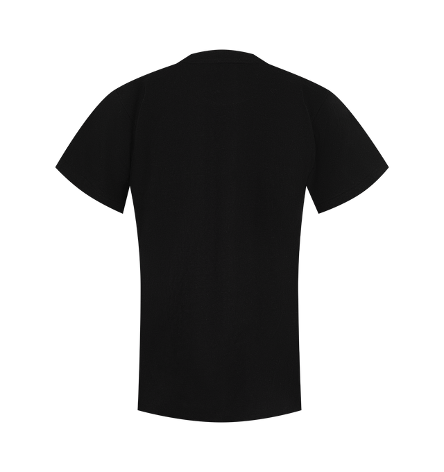 Image 2 of 2 - BLACK - The Row Women's Duca Top is crafted from soft cotton jersey and features a classic crew neckline, short sleeves, and refined flat trim detailing for a clean, minimalist look. This designer cotton T-shirt combines exceptional Japanese craftsmanship with lightweight comfort and timeless versatility, making it an effortless everyday wardrobe essential. Main Material: 100% Cotton. Made in Japan.