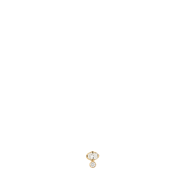 Image 1 of 2 - GOLD - SOPHIE BILLE BRAHE Sky Single Earring featuring 18K recycled YG TW.VVS diamonds 0.22 ct and butterfly lock for pierced ears.