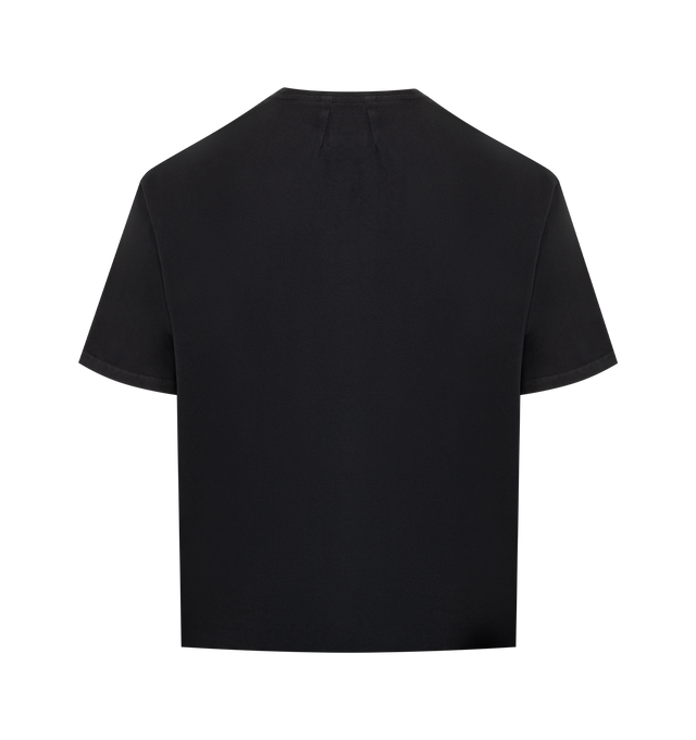 Image 2 of 2 - BLACK - RHUDE Dinero T-shirt featuring a R H U D E logo with an American flag horse graphic, jersey cotton, crewneck, short sleeves and pulls over. 100% cotton. Made in USA.