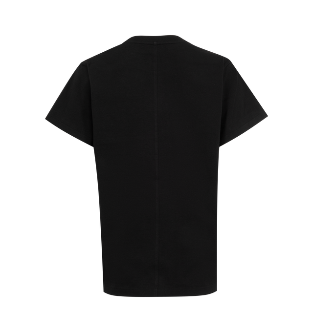 Image 2 of 2 - BLACK - THE ROW Florie Top featuring crewneck, brushed organic cotton jersey, slim fit, ribbed neckline, and signature center back detail. 100% cotton. Made in Italy.