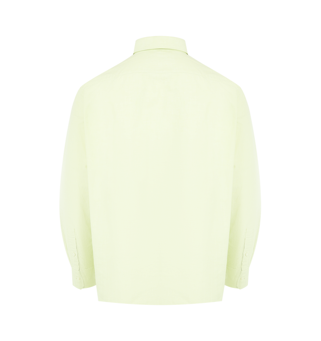 Image 2 of 2 - YELLOW - JW ANDERSON Classic Fit featuring tailored fit, long sleeves, button closure, button down collar and tonal anchor embroidery at the chest. 100% cotton.