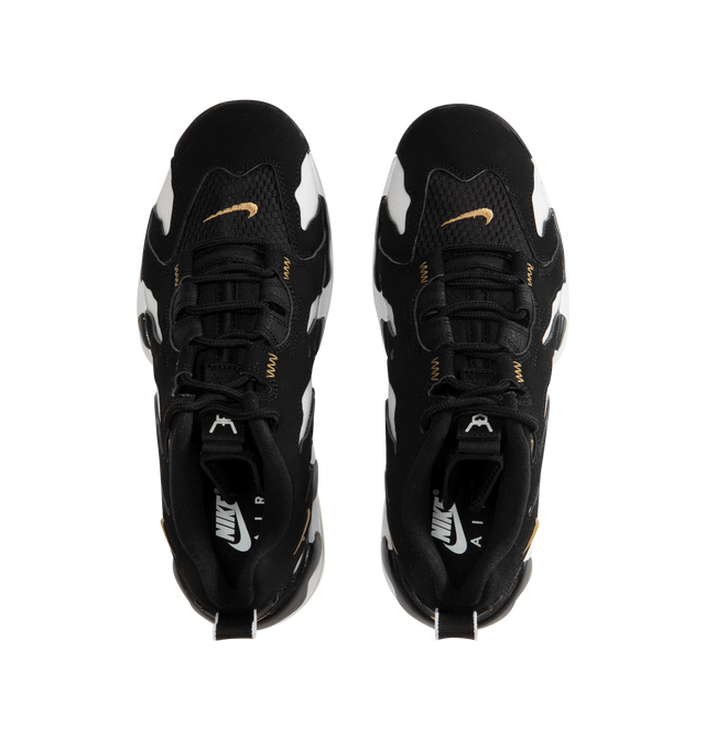Image 5 of 5 - BLACK - NIKE Air DT Max '96 Low Sneaker featuring bold synthetic leather and mesh paneling on the upper, low-top, visible Max Air unit and rubber sole.