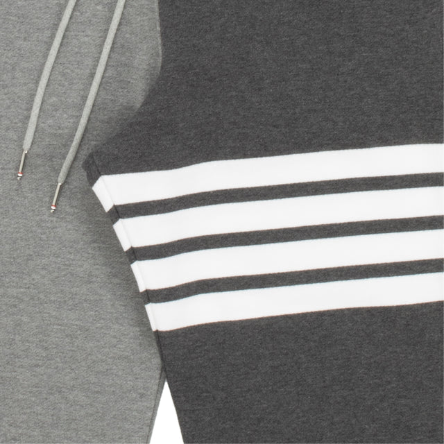 Image 2 of 2 - GREY - THOM BROWNE classic sweatpants featuring the iconic 4 bar stripes and logo detail.