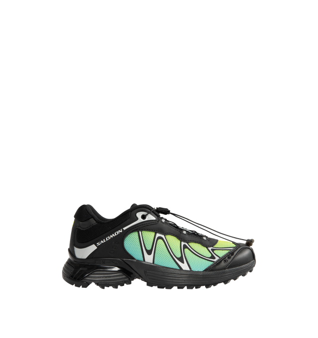 Image 1 of 5 - BLACK - SALOMON XT-Whisper Sneakers featuring slip-on styling with pull-cord closure, logo detail on tongue and back counter, anti-debris tongue for extra level of protection and padded low-cut collar.